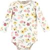 image:imageHudson Baby babygirls Cotton Longsleeve Bodysuits 5packSoft Painted Floral