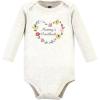 image:imageHudson Baby babygirls Cotton Longsleeve Bodysuits 5packSoft Painted Floral
