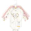 image:imageHudson Baby babygirls Cotton Longsleeve Bodysuits 5packSoft Painted Floral