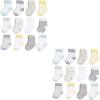 image:imageHudson Baby Baby 8pack Cotton Rich Newborn and Terry SocksNeutral Stripe 24piece