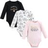 image:imageHudson Baby Baby Girls Cotton Longsleeve Bodysuits 3packMom Dad Toile