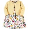 image:imageHudson Baby Girls Quilted Cardigan and DressFall Botanical