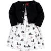 image:imageHudson Baby Girls Quilted Cardigan and DressWinter Bear