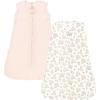 image:imageHudson Baby Infant Girl Thermal Sleeveless Sleeping Bag 2pkSoft Pink Sage Rose