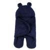 image:imageHudson Baby Unisex Baby Animal Sherpa Baby Outdoor Stroller Sack Wrap Black One SizeNavy
