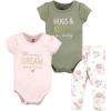 image:imageHudson Baby Unisex Cotton Bodysuit and Pant SetMom Dad Floral