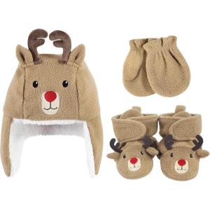 image:imageHudson Baby Baby Hudson Baby Unisex Baby Trapper Hat Mitten and Bootie SetReindeer