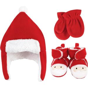 image:imageHudson Baby Baby Hudson Baby Unisex Baby Trapper Hat Mitten and Bootie SetSanta