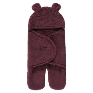 image:imageHudson Baby Unisex Baby Animal Sherpa Baby Outdoor Stroller Sack Wrap Black One SizeBurgundy