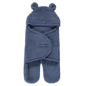 image:imageHudson Baby Unisex Baby Animal Sherpa Baby Outdoor Stroller Sack Wrap Black One SizeCoronet Blue