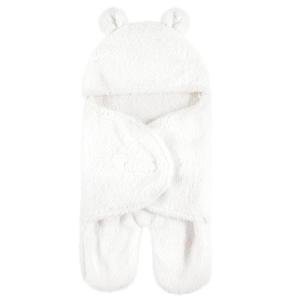 image:imageHudson Baby Unisex Baby Animal Sherpa Baby Outdoor Stroller Sack Wrap Black One SizeCream