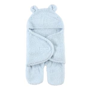 image:imageHudson Baby Unisex Baby Animal Sherpa Baby Outdoor Stroller Sack Wrap Black One SizeLt Blue
