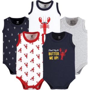 image:imageHudson Baby Unisex Baby Cotton Sleeveless BodysuitsButter Me Up Lobster