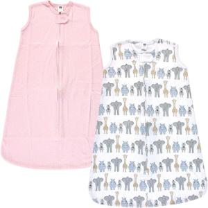 image:imageHudson Baby Unisex Baby Interlock Cotton Sleeveless Sleeping BagPink Safari