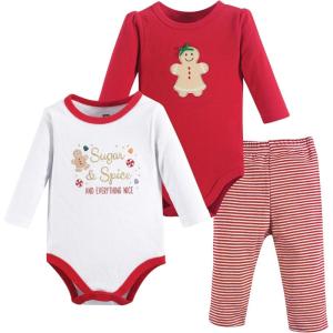image:imageHudson Baby Unisex Cotton Bodysuit and Pant SetSugar Spice