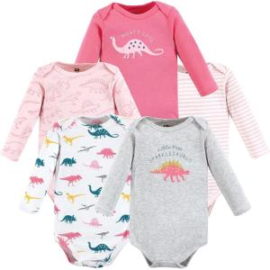 image:imageHudson Baby babyboys Cotton Longsleeve Bodysuits 5packSparklesaurus