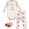 image:imageHudson Baby Unisex Baby Cotton Bodysuit Pant and Shoe SetFall Latte