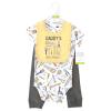 image:imageHudson Baby Unisex Baby Cotton Coverall Bodysuit and Bib Set Gentlemen 03 MonthsConstruction Work