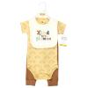 image:imageHudson Baby Unisex Baby Cotton Coverall Bodysuit and Bib Set Gentlemen 03 MonthsKind Human