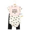 image:imageHudson Baby Unisex Baby Cotton Coverall Bodysuit and Bib Set Gentlemen 03 MonthsLeopard Hearts