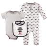 image:imageHudson Baby Unisex Baby Cotton Coverall Bodysuit and Bib Set Gentlemen 03 MonthsGentlemen