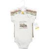 image:imageHudson Baby Infant Boys Cotton Bodysuits 5Pack Beige Safari 69 Months