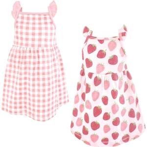 image:imageHudson Baby Infant and Toddler Girls Cotton Dresses Strawberry Love 03 Months