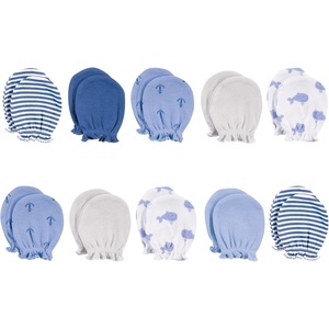 image:imageHudson Baby Baby Hudson Baby Unisex Baby Cotton Scratch Mittens Pink Clouds One SizeBlue Whale