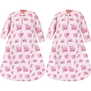 image:imageHudson Baby Unisex Baby Premium Quilted Long Sleeve Sleeping Bag and Wearable BlanketRosa Azul Marino Floral