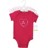 image:imageHudson Baby Baby Girls 3pc Cotton BodysuitsBe Mine Valentine