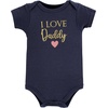 image:imageHudson Baby Baby Girls 3pc Cotton BodysuitsGirl Daddy Pink Navy