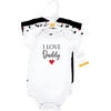 image:imageHudson Baby Baby Girls 3pc Cotton BodysuitsGirl Daddy Red Black