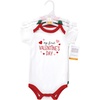 image:imageHudson Baby Baby Girls 3pc Cotton BodysuitsGirl First Valentine Easter