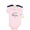 image:imageHudson Baby Baby Girls 3pc Cotton BodysuitsGirl Mommy Pink Navy