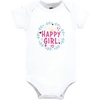 image:imageHudson Baby Baby Girls 3pc Cotton BodysuitsHappy Girl Wreath