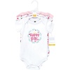 image:imageHudson Baby Baby Girls 3pc Cotton BodysuitsHappy Girl Wreath