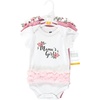 image:imageHudson Baby Baby Girls 3pc Cotton BodysuitsMamas Girl Flower Tutu