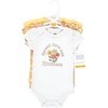 image:imageHudson Baby Baby Girls 3pc Cotton BodysuitsPeace Love Flowers