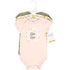 image:imageHudson Baby Baby Girls 3pc Cotton BodysuitsSage Floral Wreath