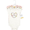 image:imageHudson Baby Baby Girls 3pc Cotton BodysuitsSoft Painted Floral