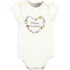 image:imageHudson Baby Baby Girls 3pc Cotton BodysuitsSoft Painted Floral