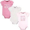 image:imageHudson Baby Baby Girls 3pc Cotton BodysuitsAuntie Bestie