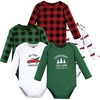 image:imageHudson Baby Basics Unisex Baby Cozy Long Sleeve Bodysuits 5PackHoliday Evergreen