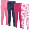 image:imageHudson Baby Unisex Cotton Pants and LeggingsPink Navy Floral