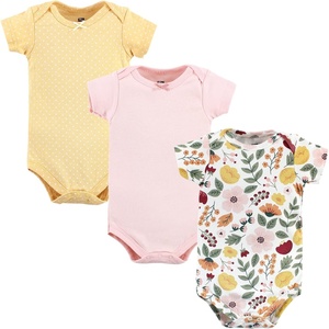 image:imageHudson Baby Baby Girls 3pc Cotton BodysuitsFall Botanical