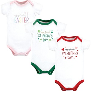 image:imageHudson Baby Baby Girls 3pc Cotton BodysuitsGirl First Valentine Easter