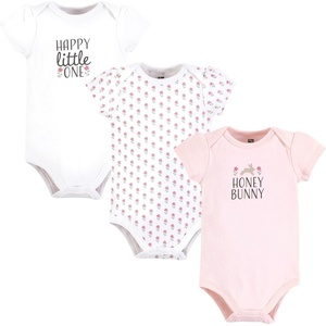 image:imageHudson Baby Baby Girls 3pc Cotton BodysuitsHoney Bunny Flower