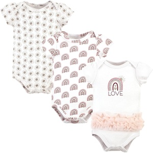 image:imageHudson Baby Baby Girls 3pc Cotton BodysuitsLove Rainbow Tutu