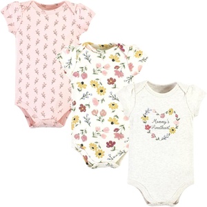 image:imageHudson Baby Baby Girls 3pc Cotton BodysuitsSoft Painted Floral