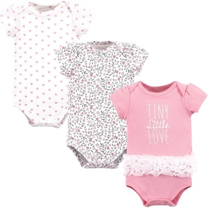 image:imageHudson Baby Baby Girls 3pc Cotton BodysuitsTiny Little Love Tutu